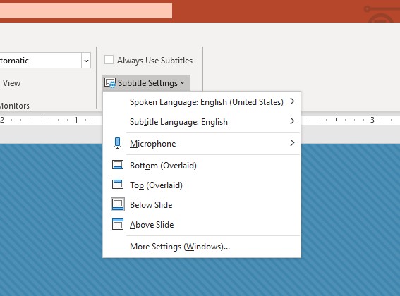 Using Captions and Subtitles in PowerPoint